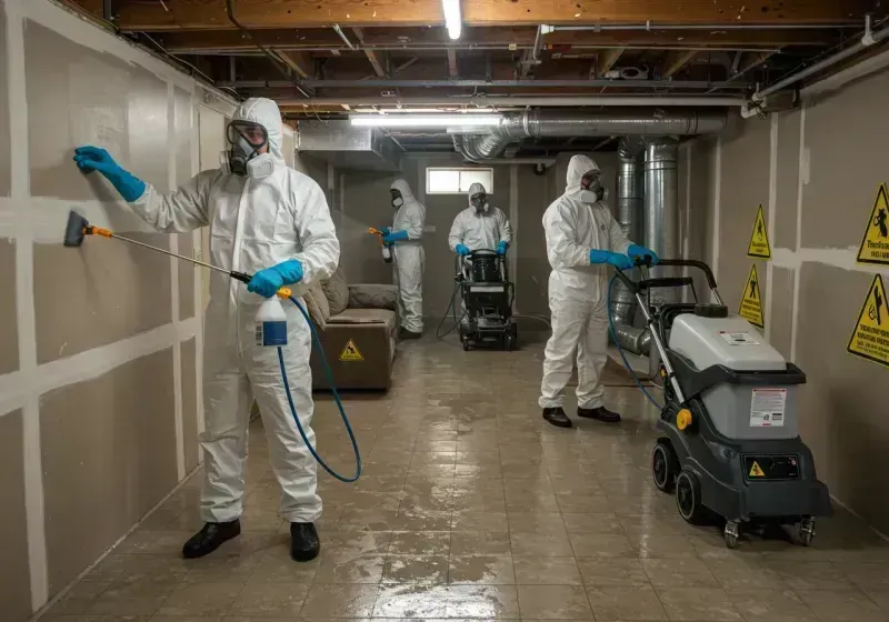 Basement Moisture Removal and Structural Drying process in South Shore, IL